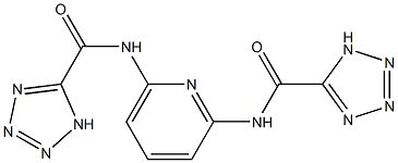 N,N'-(2,6-pyridinediyl)bis(1H-tetrazole-5-carboxamide) Struktur