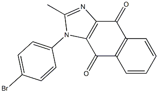 1-(4-bromophenyl)-2-methyl-1H-naphth(2,3-d)imidazole-4,9-dione Struktur