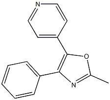 2-methyl-4-phenyl-(4-pyridyl)oxazole Struktur