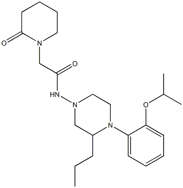 1-(2-isopropoxyphenyl)-4-((2-oxopiperidin-1-yl)acetamido)propylpiperazine Struktur