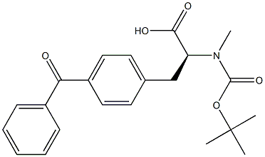 N-(tert-butoxycarbonyl)-N-methyl-4-benzoylphenylalanine Struktur