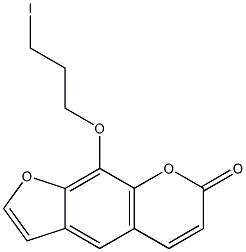 8-((3-iodoprop-1-yl)oxy)psoralen Struktur