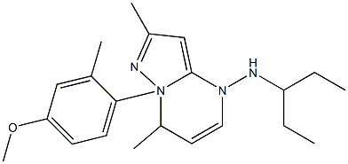 4-(3-pentylamino)-2,7-dimethyl-8-(2-methyl-4-methoxyphenyl)pyrazolo(1,5-a)pyrimidine Struktur