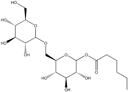 6-O-glucopyranosyl-1-O-hexanoylglucopyranose Struktur