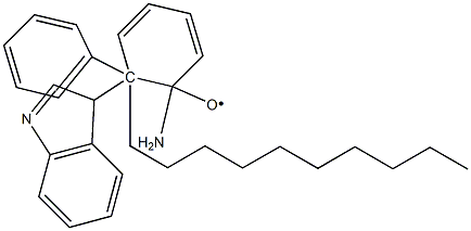 1,2-dihydro-2-decyl-2-phenyl-3H-indole-3-phenylimino-1-oxyl Struktur