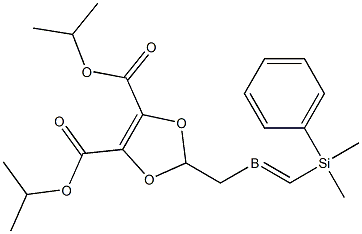 diisopropyl 2-bora-2-(3-(phenyldimethylsilyl)-2-propen-1-yl)-1,3-dioxole-4,5-dicarboxylate Struktur