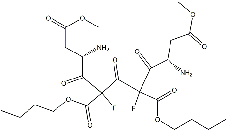 butyloxycarbonyl-O-methyl-aspartyl-fluoromethyl ketone Struktur