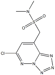 6-chloro-8-(N,N-dimethylaminosulfonylmethyl)-1,2,3,4-tetrazolo-(1,5-b)pyridazine Struktur