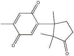 5-methyl-2-(3-oxo-1,2,2-trimethylcyclopentyl)benzoquinone Struktur