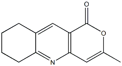 6,7,8,9-tetrahydro-3-methyl-1H-pyrano-(4,3-b)quinolin-1-one Struktur