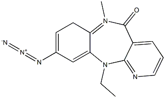 9-azido-5,6-dihydro-11-ethyl-6-methyl-11H-pyrido(2,3-b)(1,5)benzodiazepin-5-enone Struktur