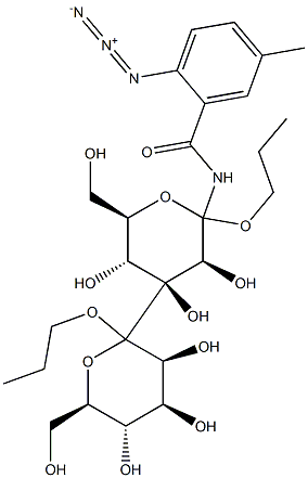 1,3-di-(N-propyloxymannopyranosyl)carbamoyl-5-methylazidobenzene Struktur