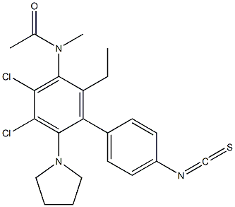 N-methyl-N-(1-(4-isothiocyanatophenyl)-2-(1-pyrrolidinyl)ethyl-3,4-dichlorophenyl)acetamide Struktur