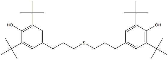 bis(3(3,5-di-tret-butyl-4-hydroxyphenyl)propyl)sulfide Struktur