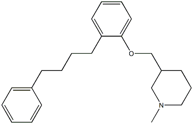 1-methyl-3-(2-(4-phenylbutyl)phenoxymethyl)piperidine Struktur