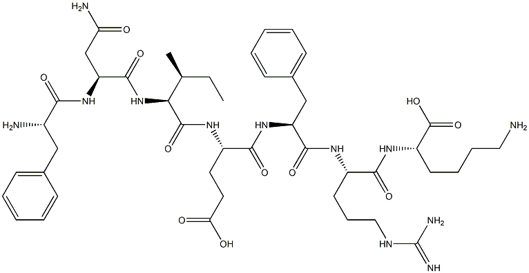 phenylalanyl-asparaginyl-isoleucyl-glutamyl-phenylalanyl-arginyl-lysine Struktur