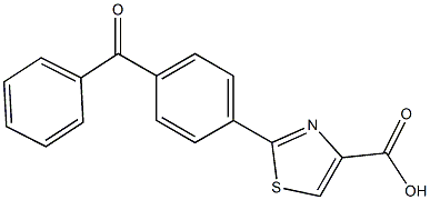 2-(4-benzoylphenyl)thiazole-4-carboxylic acid Struktur