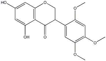 5,7-dihydroxy-2',4',5'-trimethoxyisoflavanone Struktur