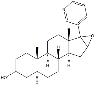 17-(3-pyridyl)-16,17-epoxy-5alpha-androst-3-ol Struktur