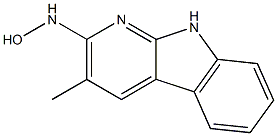 2-HYDROXYAMINO-3-METHYL-9H-PYRIDO(2,3-B)INDOLE Struktur