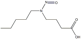 BUTYRICACID,4-(N-NITROSOPENTYLAMINO)- Struktur