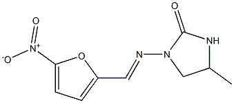 4-METHYL-1-((5-NITROFURFURYLIDIENE)AMINO)-2-IMIDAZOLIDINONE Struktur