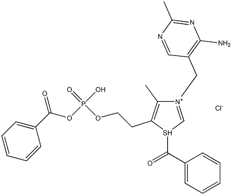 O,S-DIBENZOYLTHIAMINEMONOPHOSPHATE Struktur