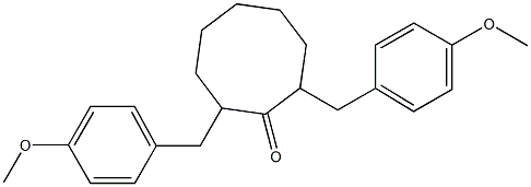 2,8-BIS(4-METHOXYBENZYL)CYCLOOCTANONE Struktur