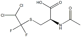 N-ACETYL-S-(1,1-DIFLUORO-2,2-DICHLOROETHYL)-L-CYSTEINE Struktur