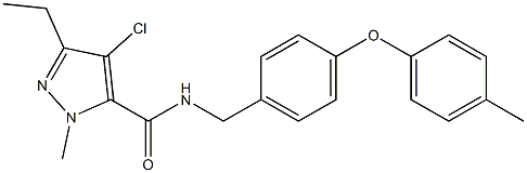 4-CHLORO-3-ETHYL-1-METHYL-N-(4-(PARA-TOLYLOXY)BENZYL)PYRAZOLE-5-CARBOXAMIDE Struktur