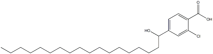 2-CHLORO-4-(1-HYDROXY-OCTADECYL)BENZOICACID Struktur