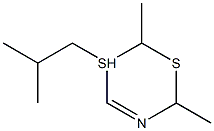 DIMETHYLISOBUTYLDIHYDRO-1,3,5-DITHIAZINE Struktur