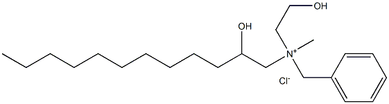 N-(2-HYDROXYETHYL)-N-(2-HYDROXYDODECYL)-N-METHYL-N-BENZYLAMMONIUMCHLORIDE Struktur