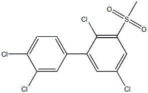 3-METHYLSULPHONYL-2,3',4',5-TETRACHLOROBIPHENYL Struktur