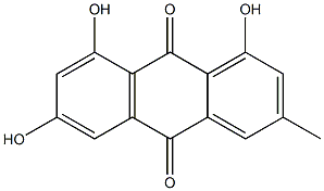 3-METHYL-1,6,8-TRIHYDROXYANTHRAQUINONE Struktur