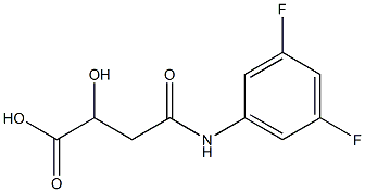 N-(3,5-DIFLUOROPHENYL)-2-HYDROXYSUCCINAMICACID Struktur