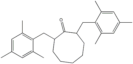 2,8-BIS(2,4,6-TRIMETHYLBENZYL)-CYCLOOCTANONE Struktur