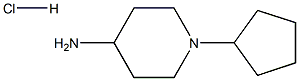 1-Cyclopentylpiperidin-4-ylaminehydrochloride Struktur