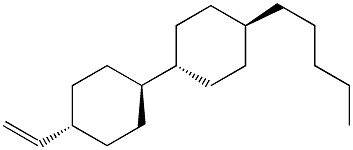 1-Pentyl- trans -4-(trans-4-vinylcyclohexyl) Cyclohexane Struktur