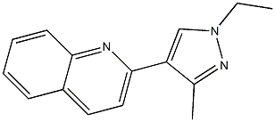 2-(1-Ethyl-3-methyl-1H-pyrazol-4-yl)-quinoline- Struktur