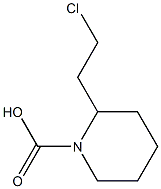 2-(2-Chloro-ethyl)-piperidine-1-carboxylic acid Struktur