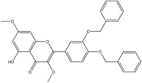 2-[3,4-bis(phenylmethoxy)phenyl]-5-hydroxy-3,7-dimethoxy-chromen-4-one Struktur