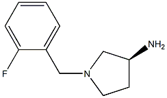 (3S)-1-(2-fluorobenzyl)pyrrolidin-3-amine Struktur