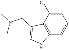 1-(4-chloro-1H-indol-3-yl)-N,N-dimethylmethanamine Struktur