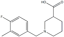 1-(4-fluoro-3-methylbenzyl)piperidine-3-carboxylic acid Struktur