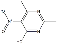 2,6-dimethyl-5-nitropyrimidin-4-ol Struktur