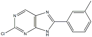 2-chloro-8-(3-methylphenyl)-9H-purine Struktur