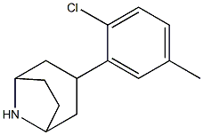 3-(2-chloro-5-methylphenyl)-8-azabicyclo[3.2.1]octane Struktur