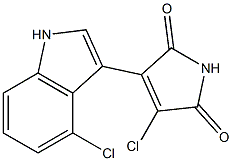 3-chloro-4-(4-chloro-1H-indol-3-yl)-1H-pyrrole-2,5-dione Struktur