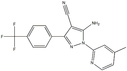 5-amino-3-[4-(trifluoromethyl)phenyl]-1-(4-methylpyridin-2-yl)-1H-pyrazole-4-carbonitrile Struktur